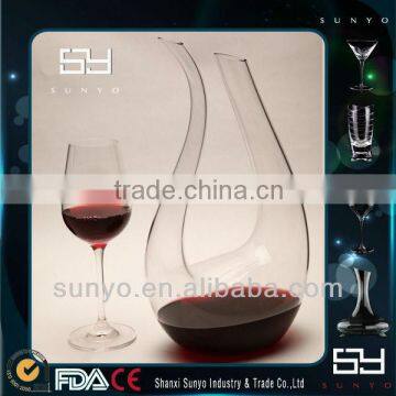 High Quality Decoration Transparent U Wine Glass Decanter