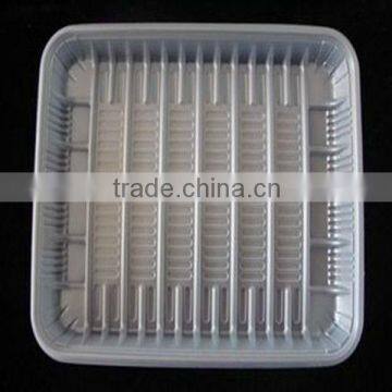 Rectangle plastic vegetable packaging tray