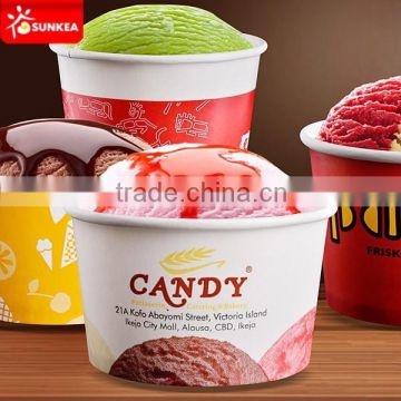 Ice cream paper cup with lid, paper dessert cups, yogurt cup