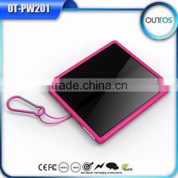 Newest Fashion Portable Design Solar Phone Charger Power Bank 12000mah Especialy for Outdoor and Travel