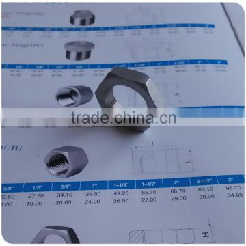 Stainless Steel 150LB Screwed Fitting , 3/4" BSP Female Hexagonal Nuts