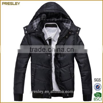 Wholesale hot sale winter man cotton clothes down jacket coat with hood