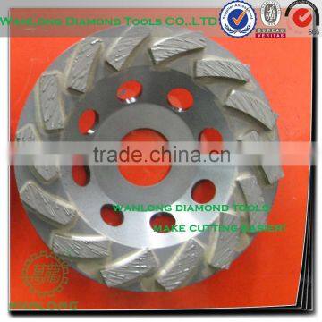 5" diamond turbo cup wheel for stone slab grinding-stone cup grinding wheel for angle grinder