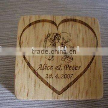 Wood Coaster/ cupmat/plase mat(Wooden craft in laser-cutting & engraving)