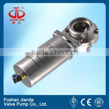 stainless steel sanitary pneumatic threaded butterfly valve