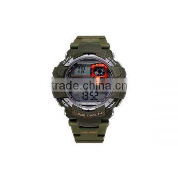 Chrono function silver color alloy case digital sport watch