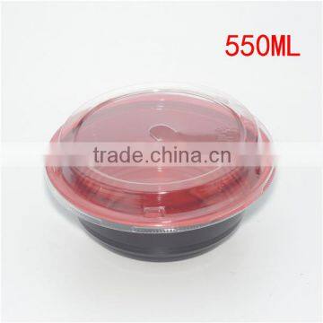 black and red bento box for carry out food