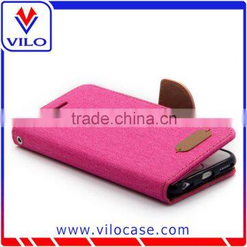 High Quality Jean Cloth Leather Case for IPhone 6S, Flip Stand Phone Cover for IPhone 6s photo-3