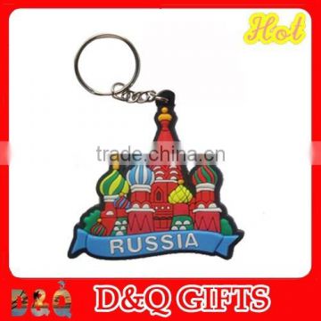 3D soft pvc keychain for russia Souvenir