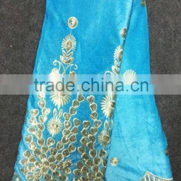 Fashion Pink Sequins Women Raw Silk Velvet Burnout Silk Velvet Fabric photo-3