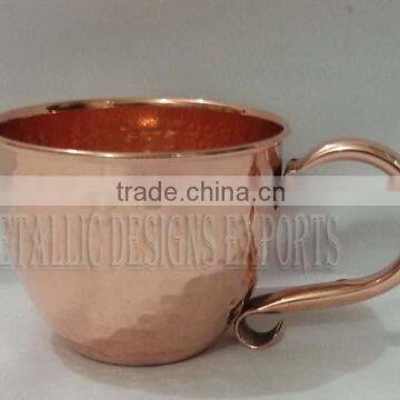 Copper Hammered Moscow Mule Mug with Stylish Handle