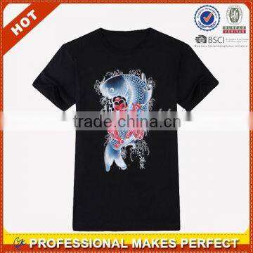 Chinese style 100% cotton carp printed 3d t-shirt 2014 (YCT-C0045)