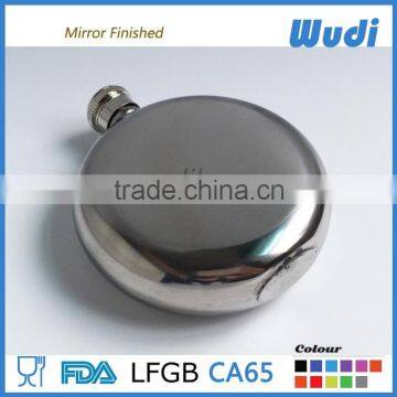 OVAL Hip Flask ,round Shape Hip Flask With Metal Lid HFR003 photo-2