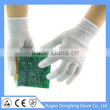 ESD PU Coated Carbon Fiber Anti Static Safety Equipment Work Gloves