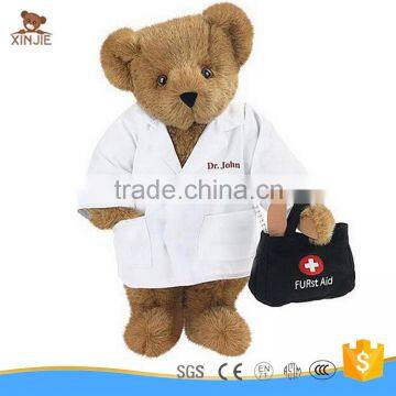 customize plush doctor bear toy