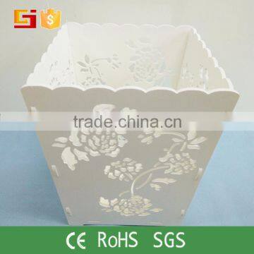 Decorative Cheap Laser Cut DIY Flower Pot With Elegant Flower Pattern photo-5