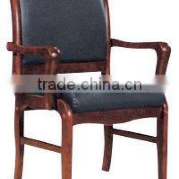 Fashion soft red wood office arm chair HE-154