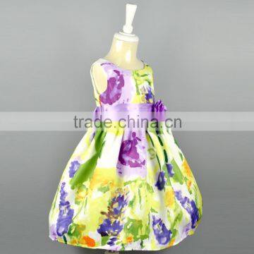 Wholesale Latest Modern Baby Girls Dresses Cute Western Children Kid Dress Royal Blue Sleeveless Tutu Summer Party Wear 2016 photo-4