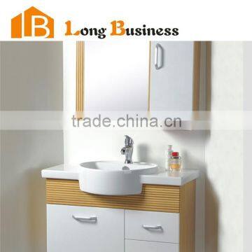 LB-JX2058 High gloss white bathroom mirrored cabinet