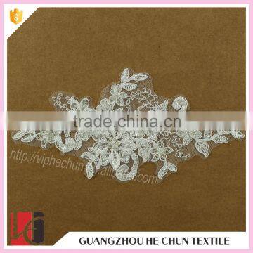 HC-2679-1 Hechun New Design Hook Line Beaded Lace Applique for Dress photo-2