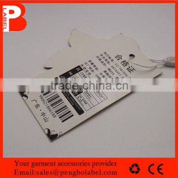 custom printing labels thick paper UV printing hangtag for clothes