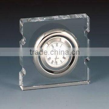 Wholesale Fashion K9 Crystal Glass Pyramid Desk Table Clock photo-4