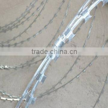 Galvanized Flat Wrapped Razor Wire