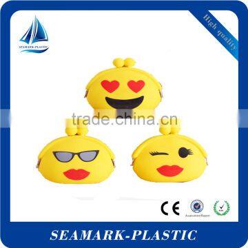 2016 eco-freindly custom logo printed coin pocket personalized silicone coin purse