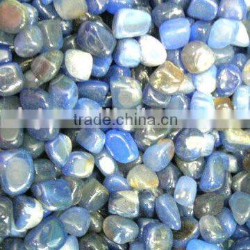 Natural Rock Blue Agate Tumbled Stone