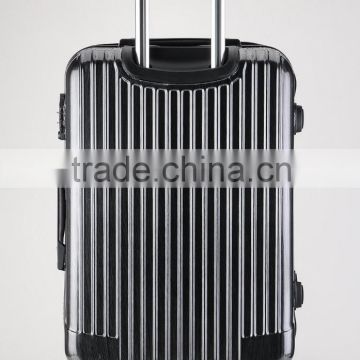 ABS+PC material lightweight zipper closure luggage