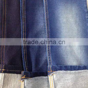 indigo knit denim french terry fabric