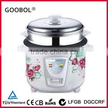 high quality full body straight commercial rice cooker with steamer