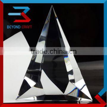 Optical K9 Crystal Triangle Awards Block