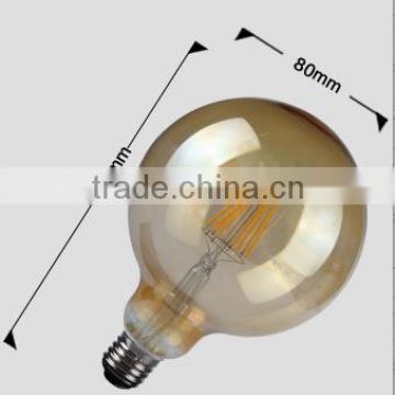 LED bulb light CE EMC LVD RoHS 6W G80 filament led bulb