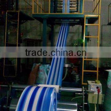 striped HDPE film 10mic for plastic carry bags