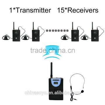 TP-Wireless Tour Guide System for Church, Simultaneous Translation, Meeting, Museum Visiting 1 transmitter 15 Receiver