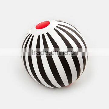 black and white fashion stripe plastic outdoor beach ball