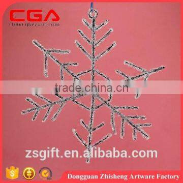 Handmade polyresin snowflake snowman shaped baubles for christmas decoration