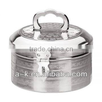 Aluminum round shape jewelry box