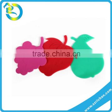 Eco-friendly Customized Fruit Shape Cup Coaster Mat Silicone Rubber Doily