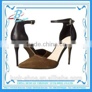 Made in China Graceful genuine leather high heel pumps for women Top quality leather high heel shoes for women