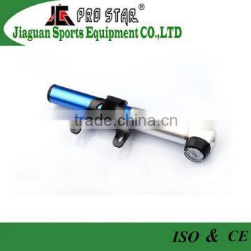 Fashionable Alloy Bicycle Pump With Gauge In Well Design