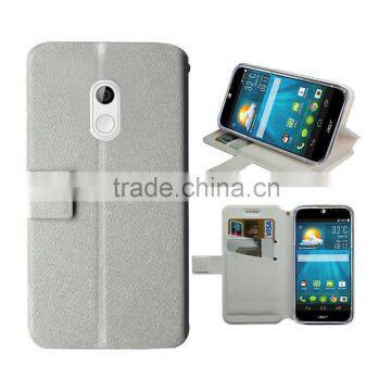 White wallet leather case for Acer Liquid Z200 case silk slim case high quality factory price