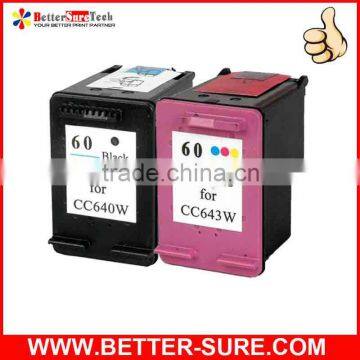 High Quality CC640W Ink Cartridge Remanufacturerd for hp 60 Ink Cartridge (TOP QUALITY)