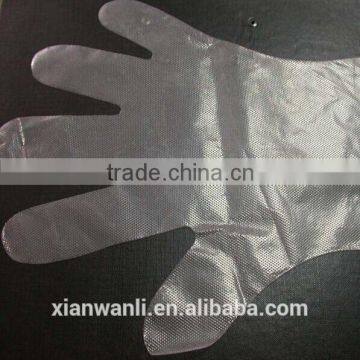 PE glove/transparent plastic glove for food industry