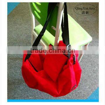 New design OEM solid red polyester travelling bag for promotion