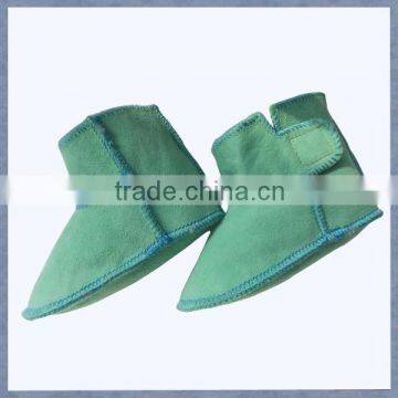 Winter sheepskin leather wholesale soft sole baby leather shoes