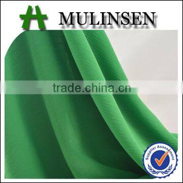 Shaoxing Mulinsen hot sale 100% polyester chiffon solid dyed crepe dress materials