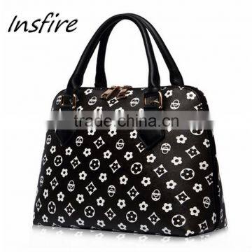 Cute hand shell bag classical style brand designer taiga black handbags for lady