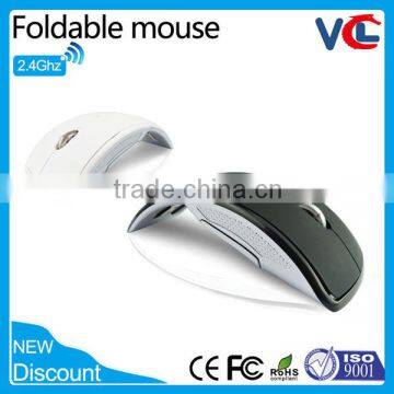 Shenzhen 11 years ISO factory Mini Foldable Wireless Mouse for laptop